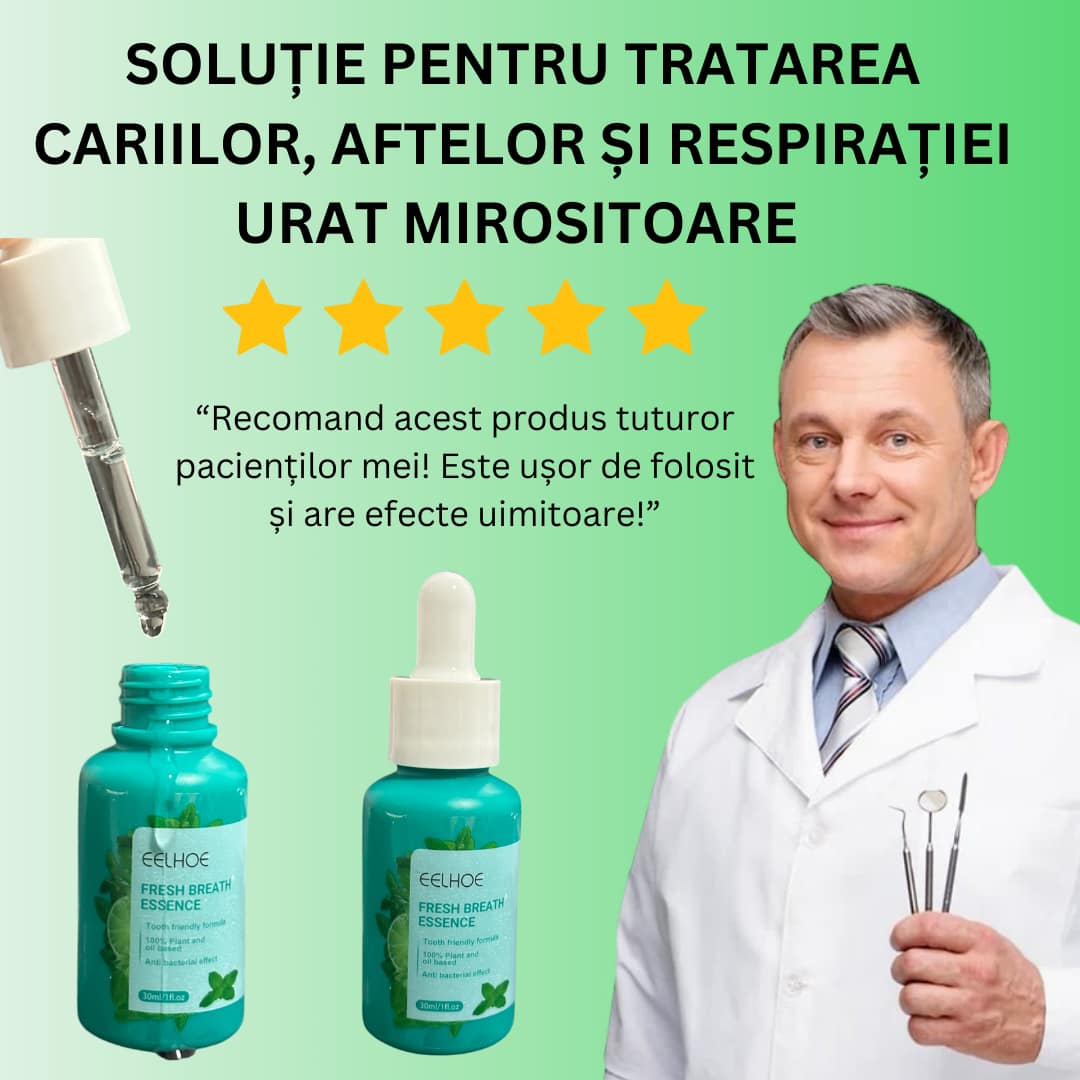 Soluție pentru tratarea cariilor, aftelor și respirației urât mirositoare!